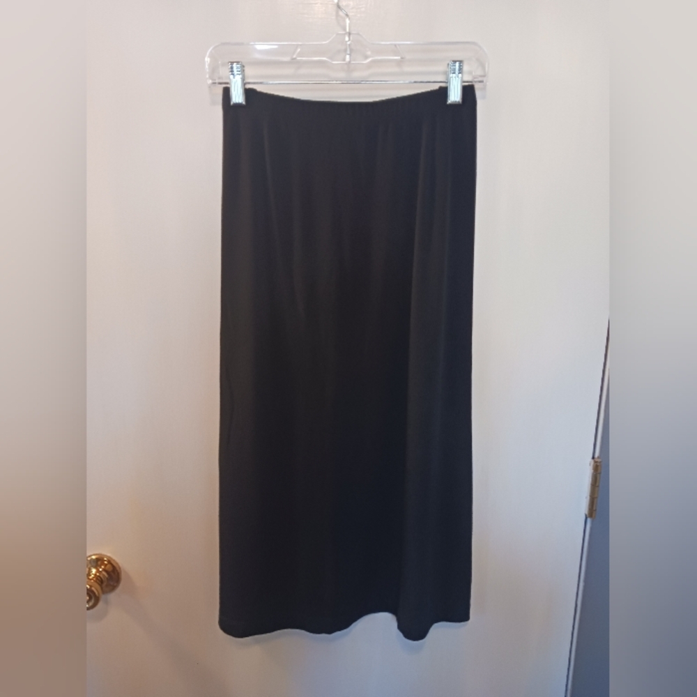 Minimalist Basic Black A Line Skirt Womens PL Koret EUC